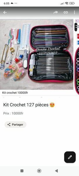 Kit Crochet Complet 127 Pièces