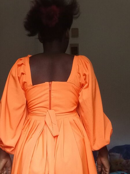 Robe Longue Évasée Orange