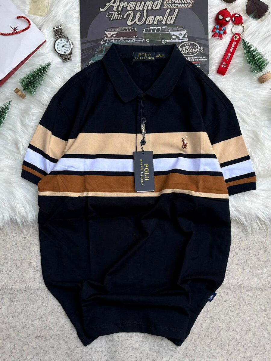 Polo homme à rayures élégantes