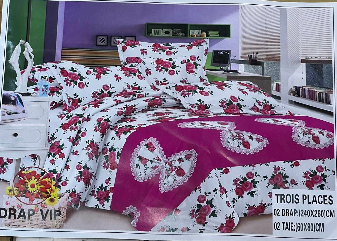 Draps de lit+ taies d'oreiller