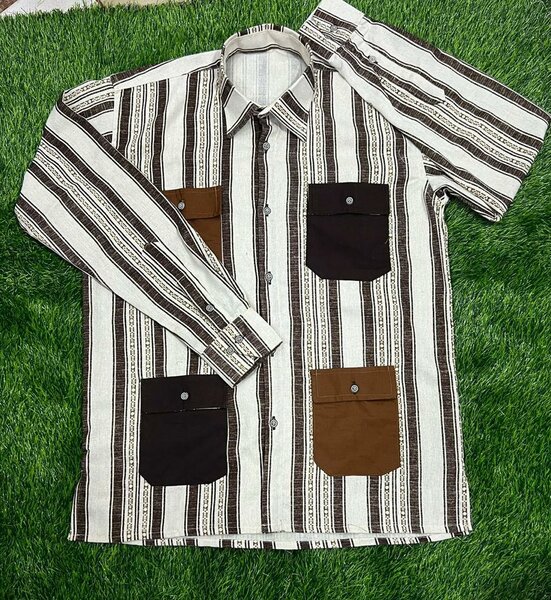 Chemise rayée multipoches