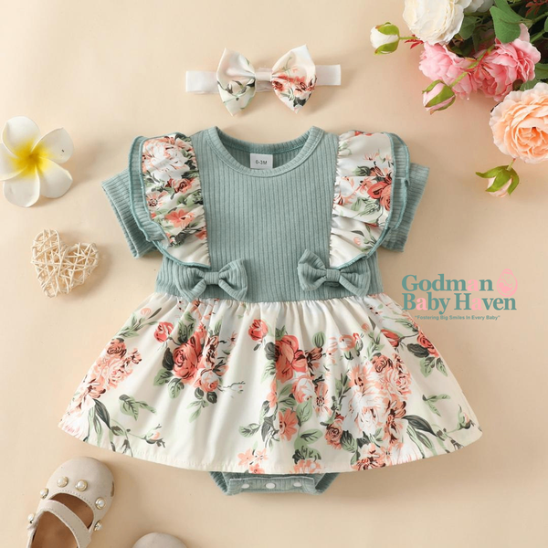 Baby Girl Dress(Faux detachable)