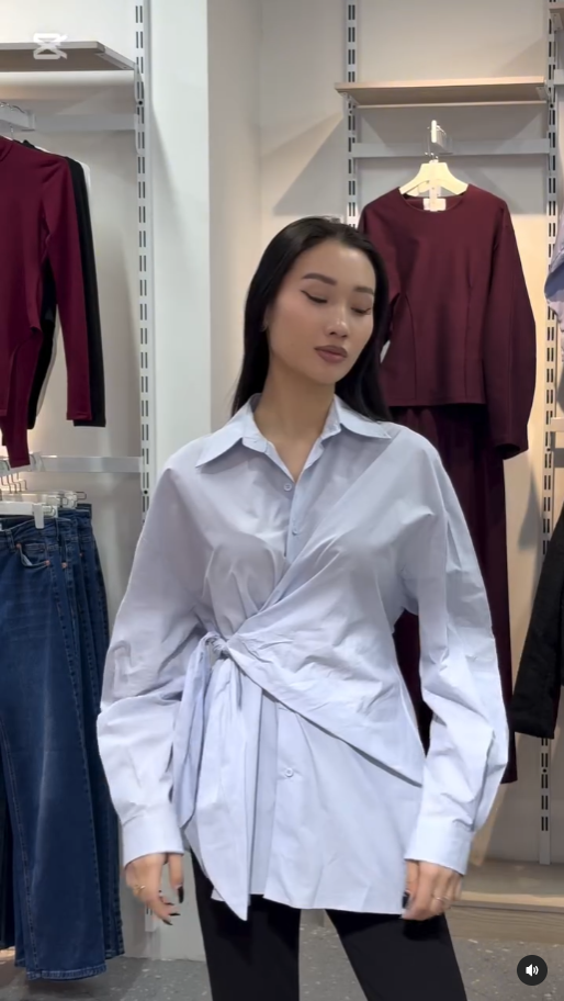 рубашка на завязках