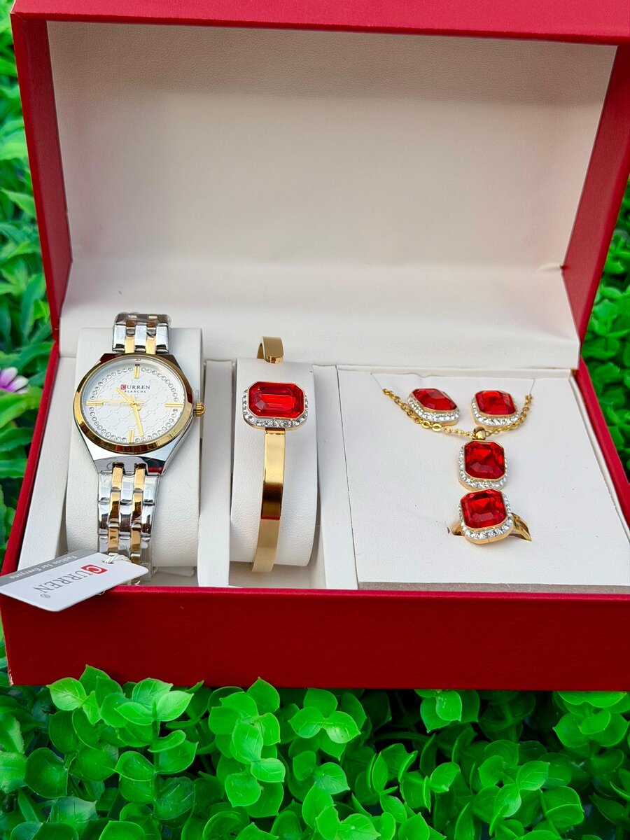 Ensemble Montre et Bijoux Luxe