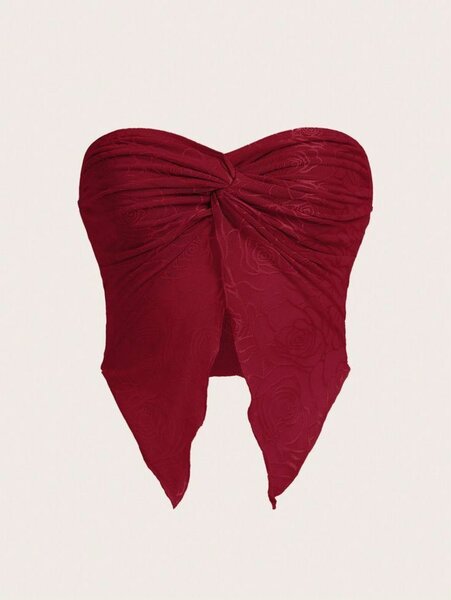Top bustier rouge élégant