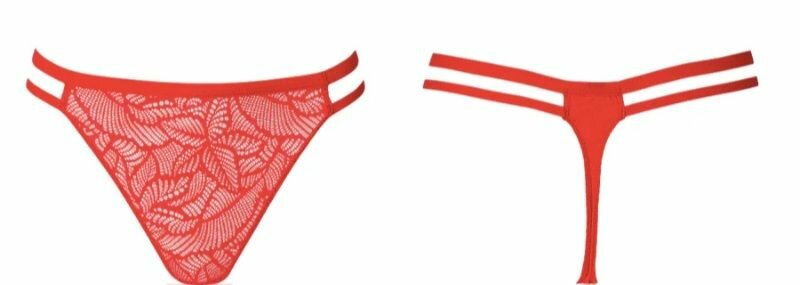 Ensemble lingerie dentelle rouge