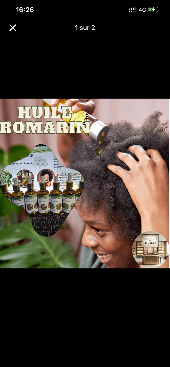Huile de Romarin Cheveux