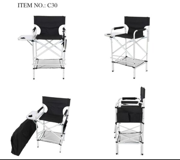 Chaise pliante avec tablette