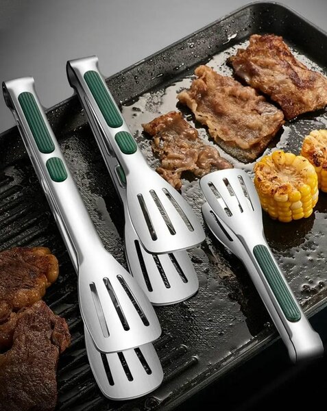 Versatile Stainless Steel Tongs