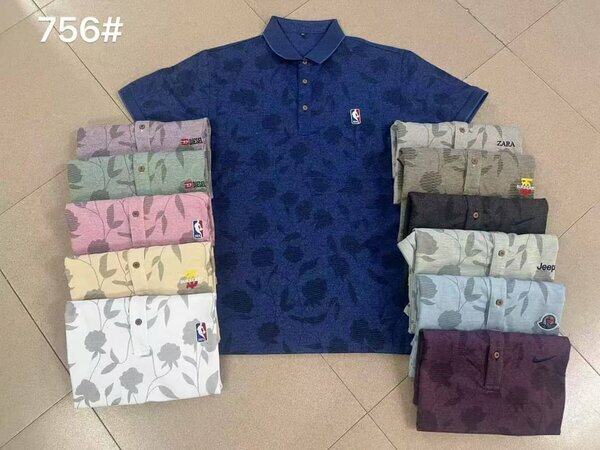 Polo homme tons variés et logos lot