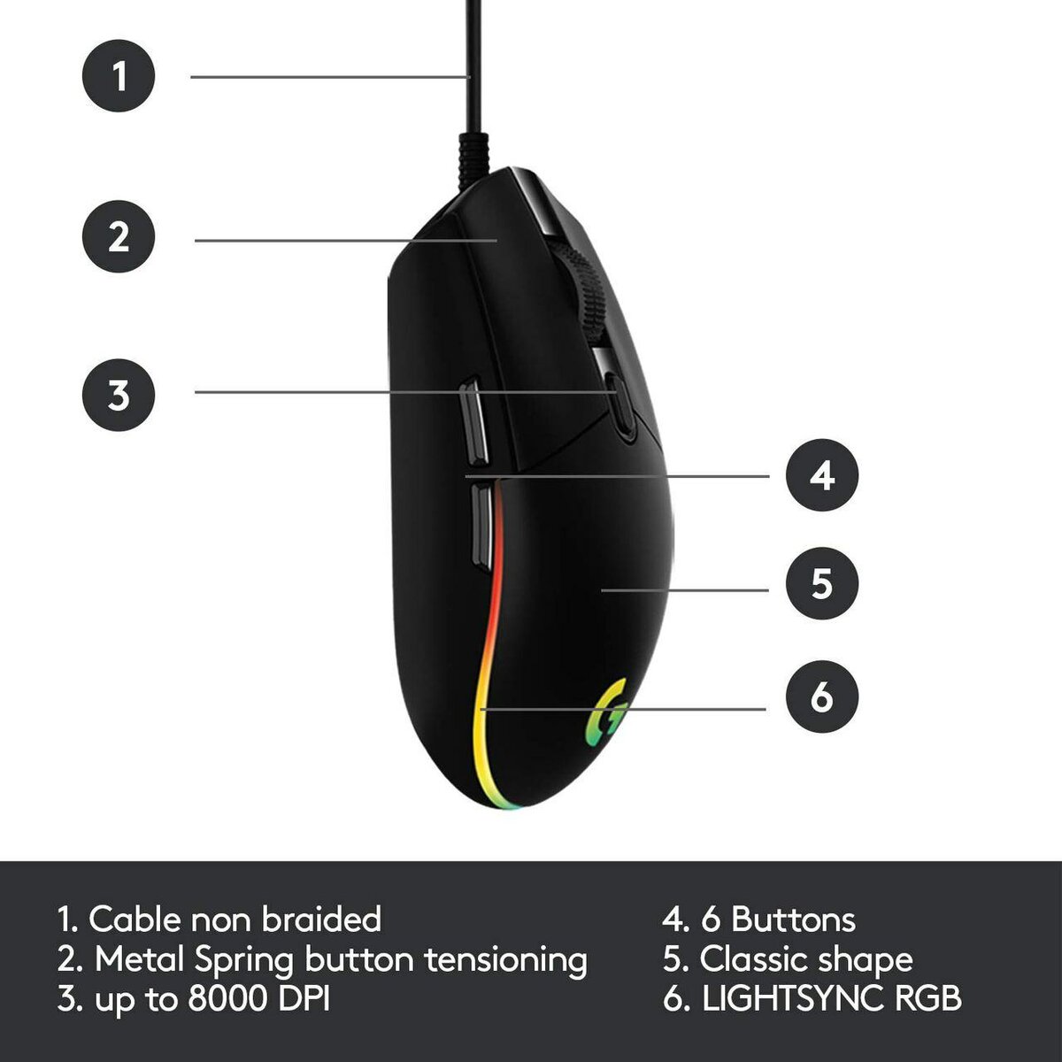 Souris Optique Gaming RGB