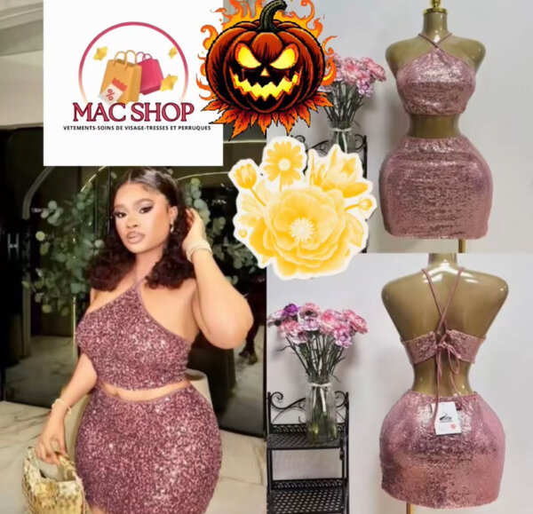 Robe à paillettes étincelante