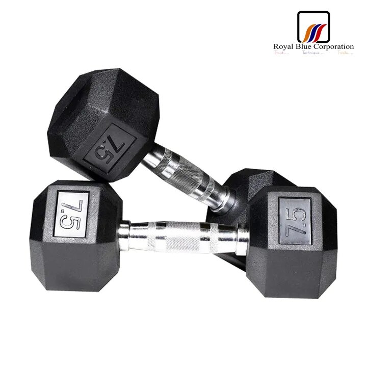 Hex dumbbell 7.5kg pair