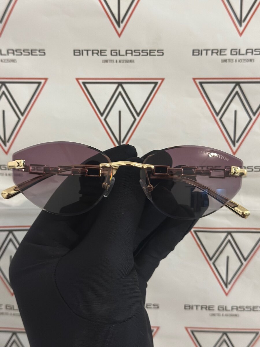Lunettes de soleil luxe dorées