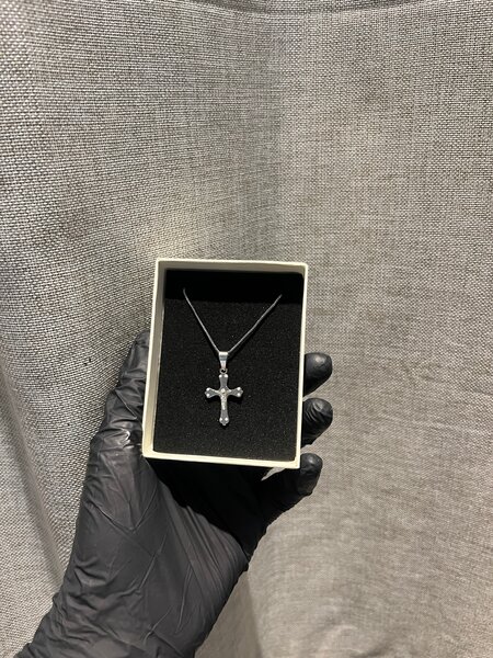 Collier Croix Argent Éclatant