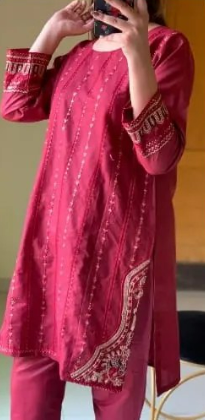 *Sequence Work Embroidery 2Pc*