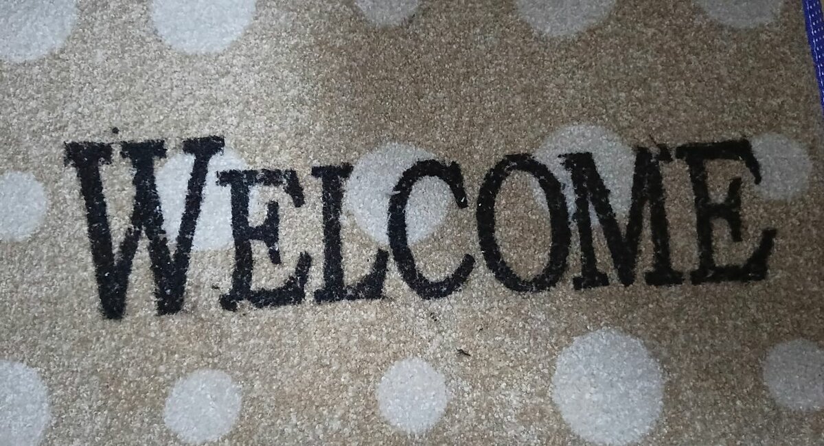 Tapis de bienvenue coloré
