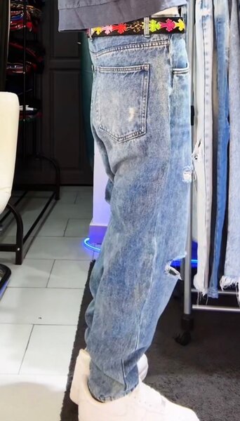 Jean décontracté déchiré +pull