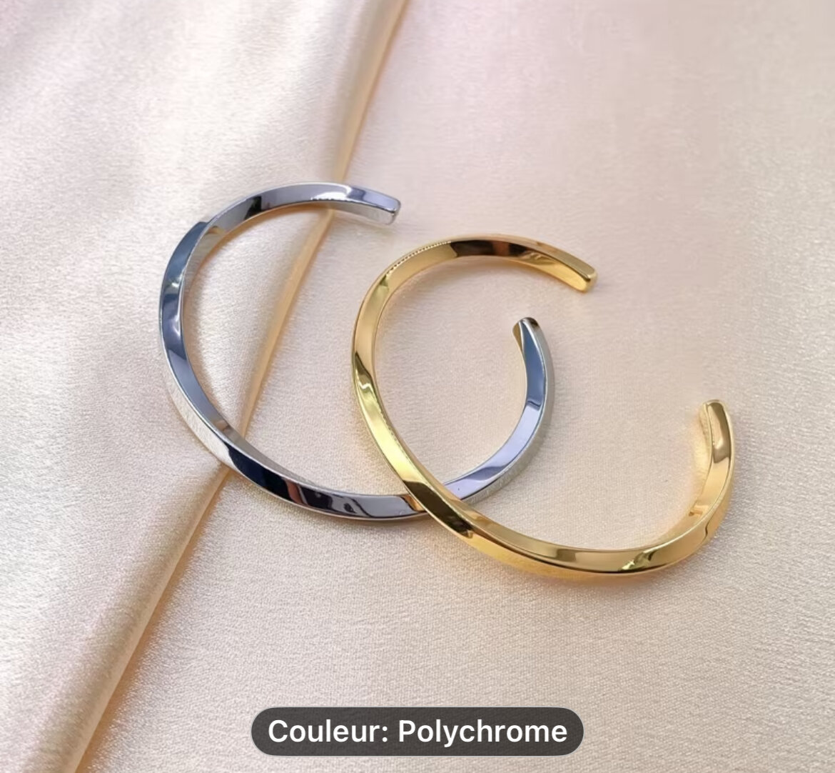 Lot de 2 Bracelets en Acier