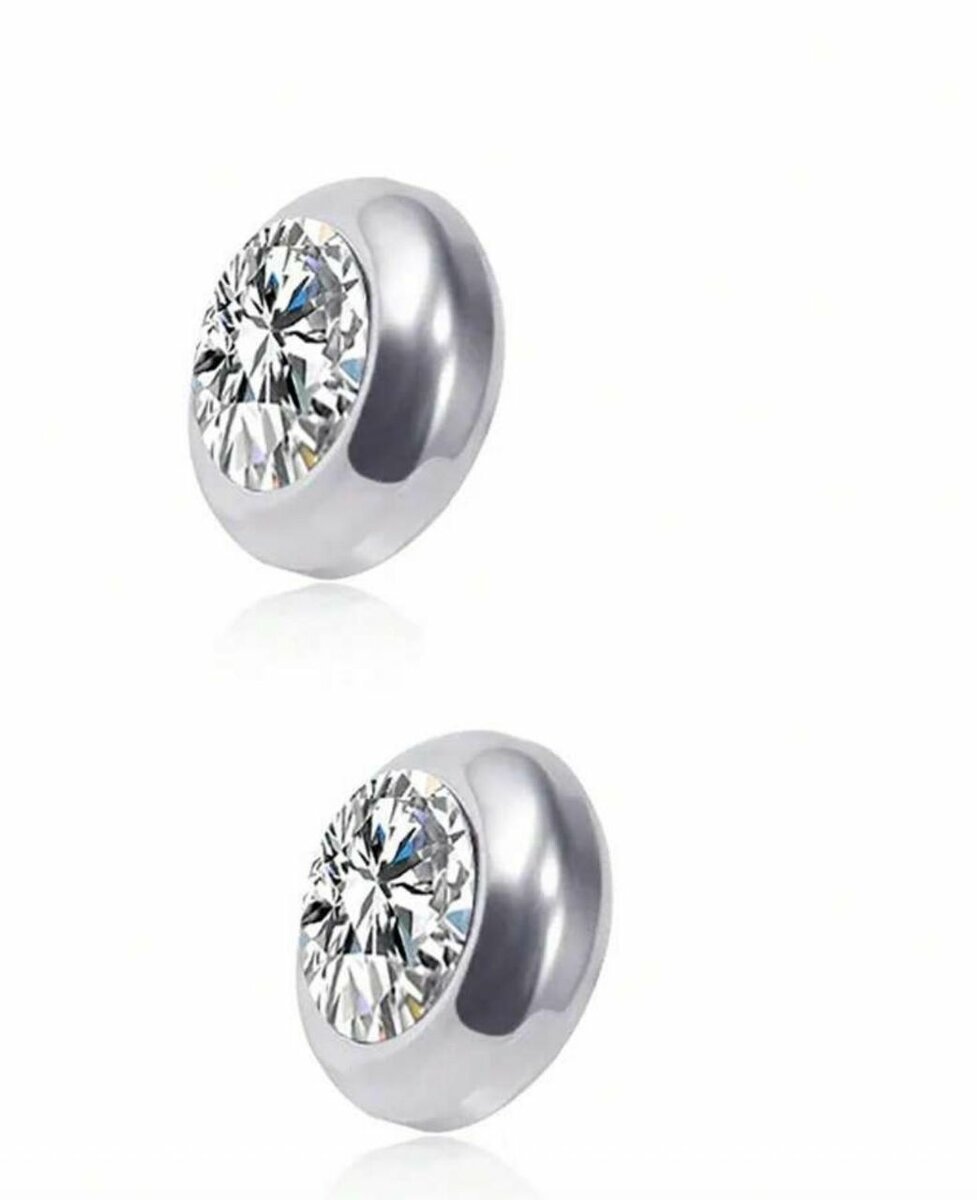 Boucles d'oreilles en argent avec zirconium