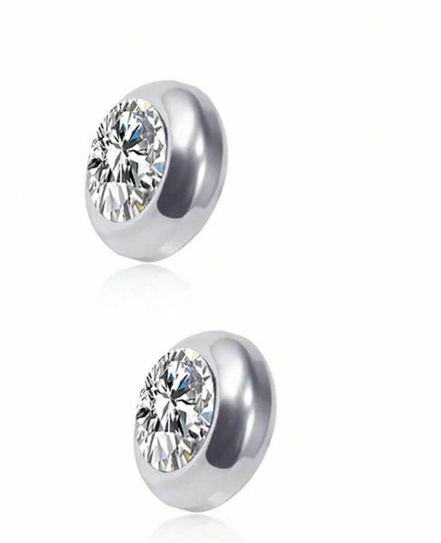 Boucles d'oreilles en argent avec zirconium