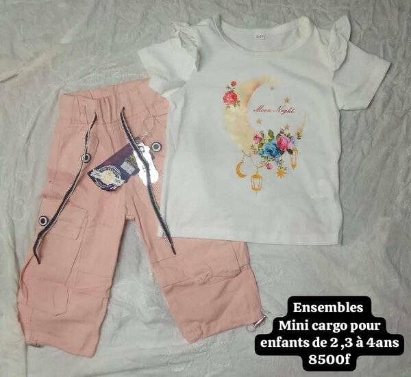 Ensemble enfant lune fleur