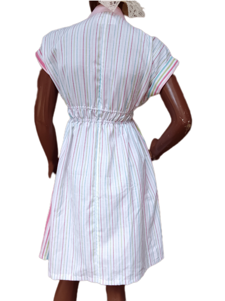 Robe chemise rayée colorée