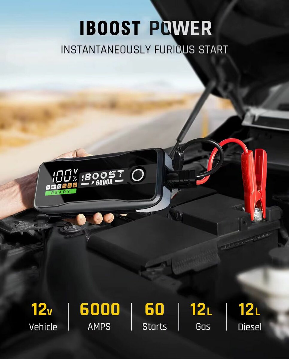 Démarreur de Voiture iBoost 6000A