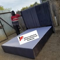 custom made bed with a high base