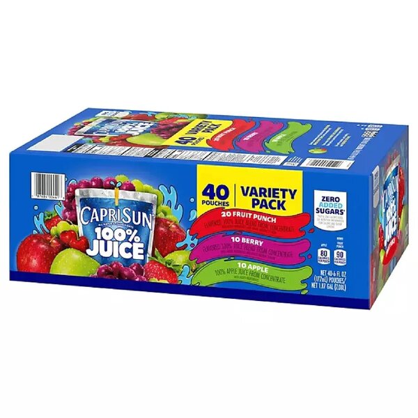 Caprisun 100% Juice (40 Pouches)