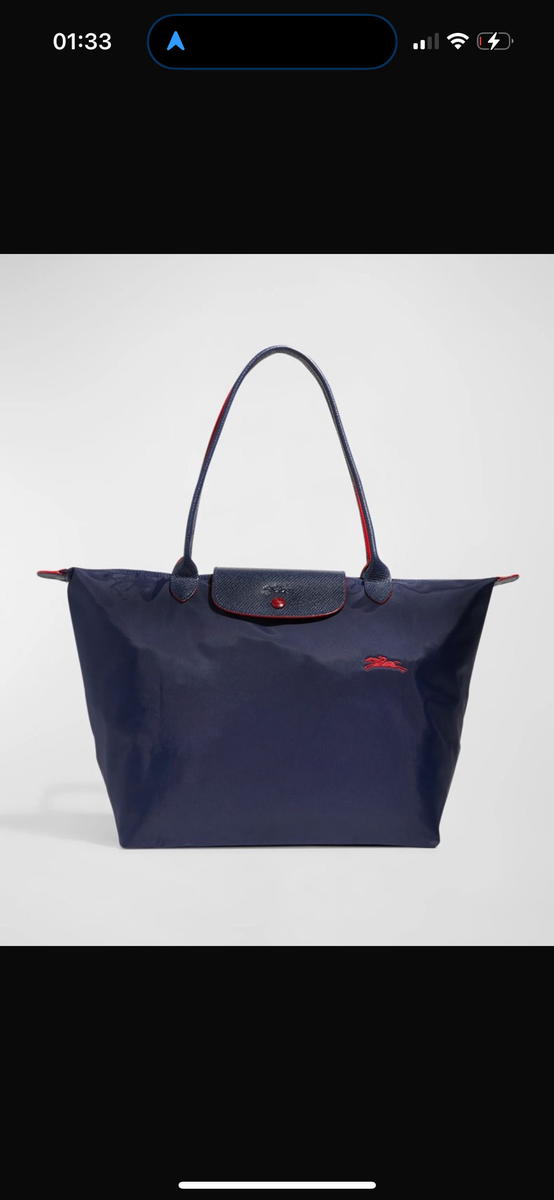 Sac longchamp taille L bleu nu