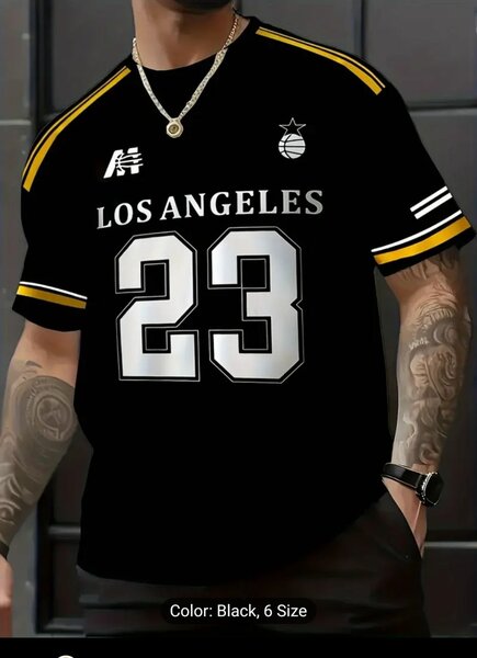 Vibrant Fancy Number 23 Graphic Print T-Shirt