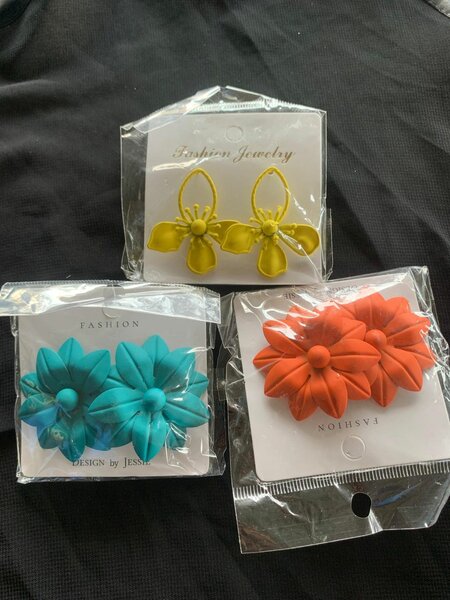 Boucles d'Oreilles Fantaisie Fleurie