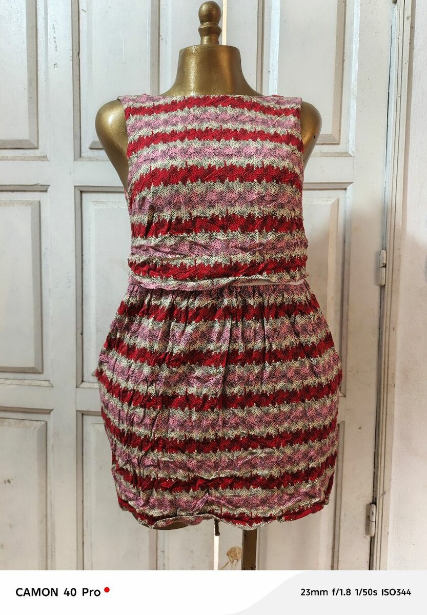 Robe rayée doublée chic