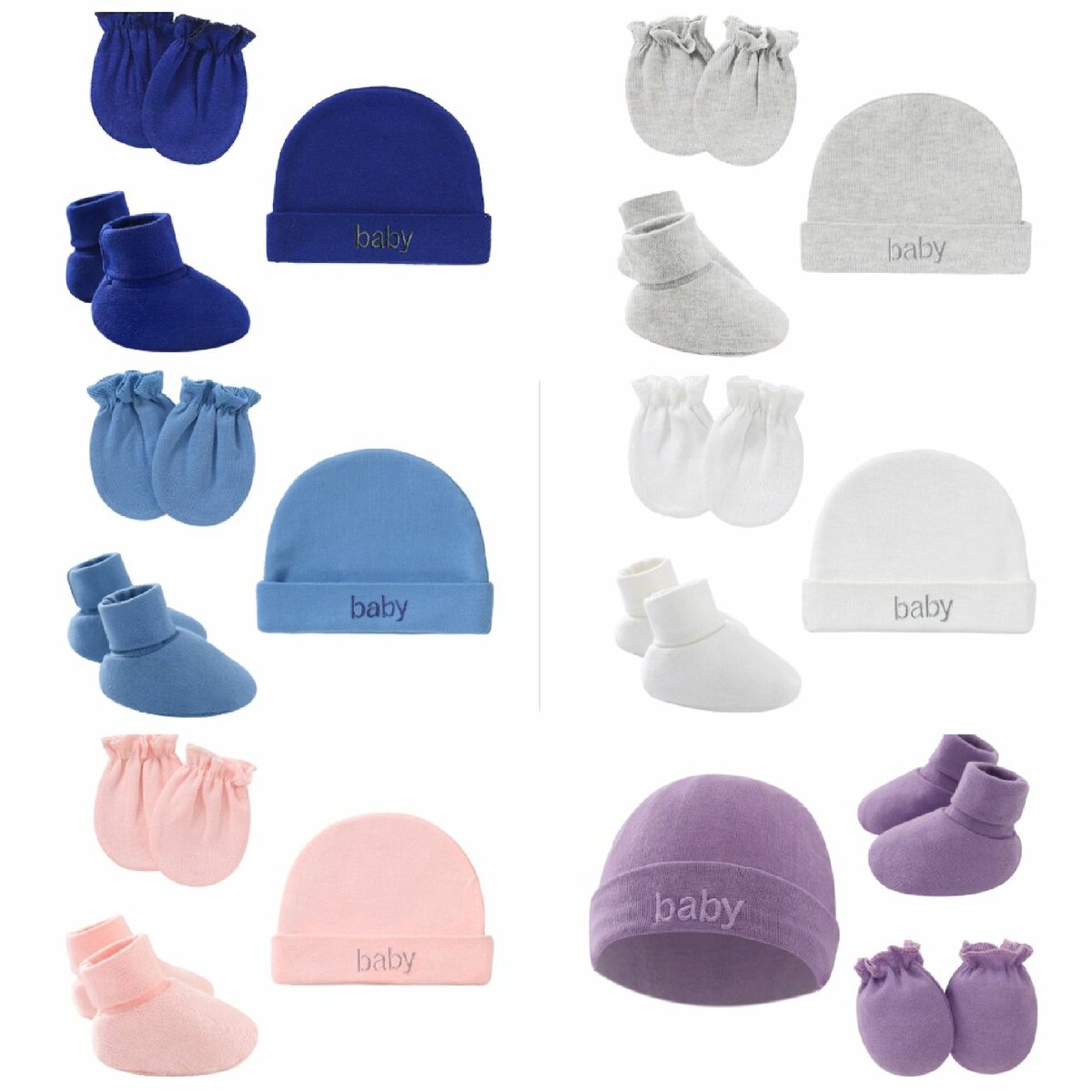 Baby Hat, Socks & Mittens Set