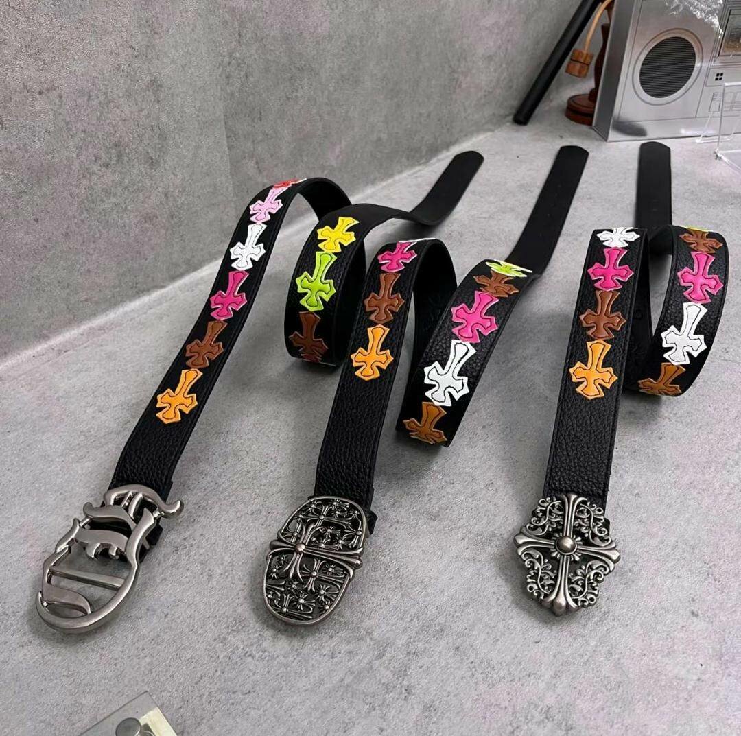 Ceinture en cuir avec boucles uniques