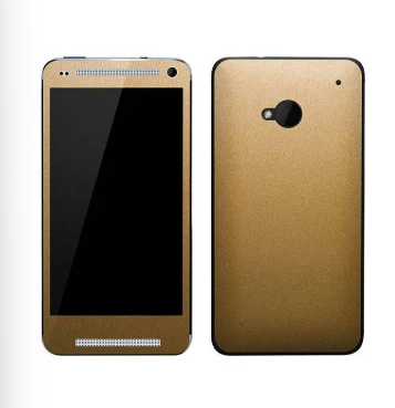 HTC ONE Golden Brushed Metal Texture Mobile Skin