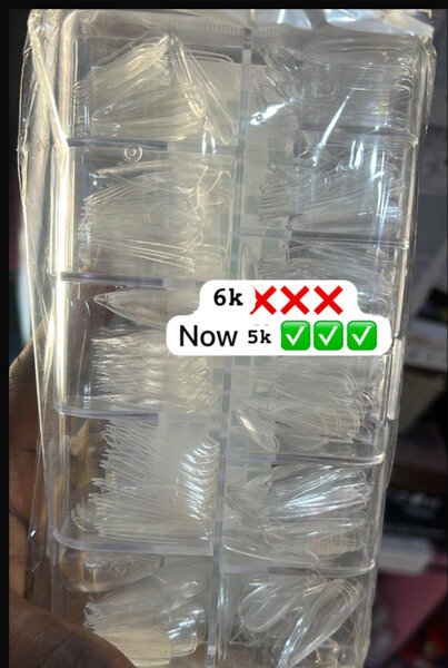 Clear stilleto Nail Tips Set