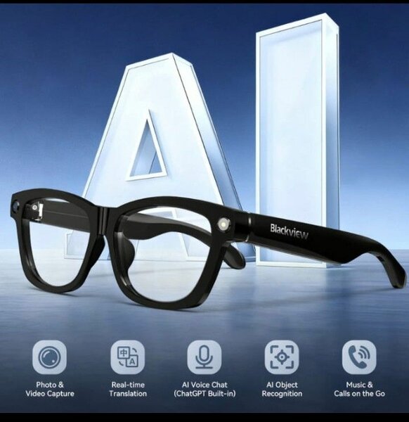 Blackview BV100 Smart AI Glasses - Lunettes Intelligentes avec Camera