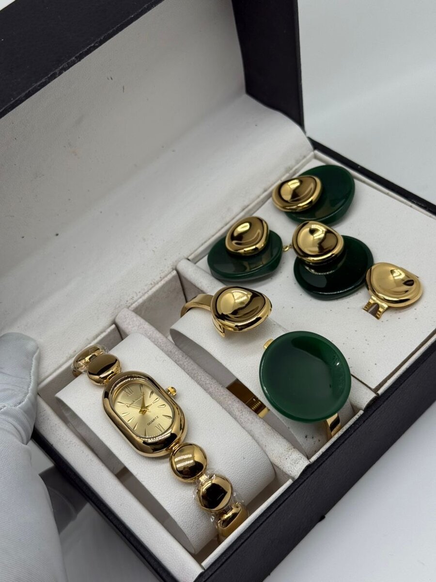 Ensemble Montre Bijoux Doré