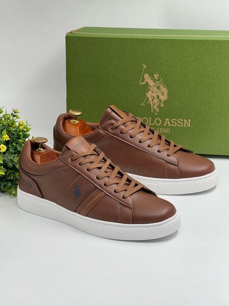 POLO BROWN AND WHITE