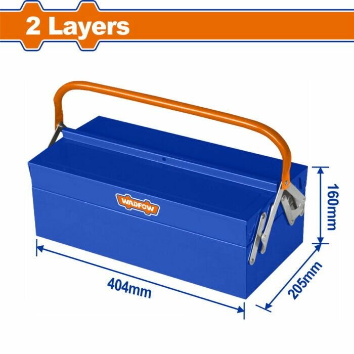 Boîte à outils pliante métal 2 niveaux