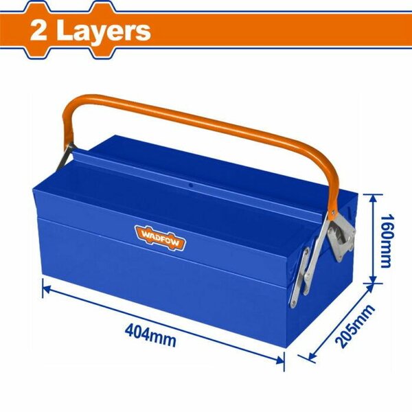 Boîte à outils pliante métal 2 niveaux