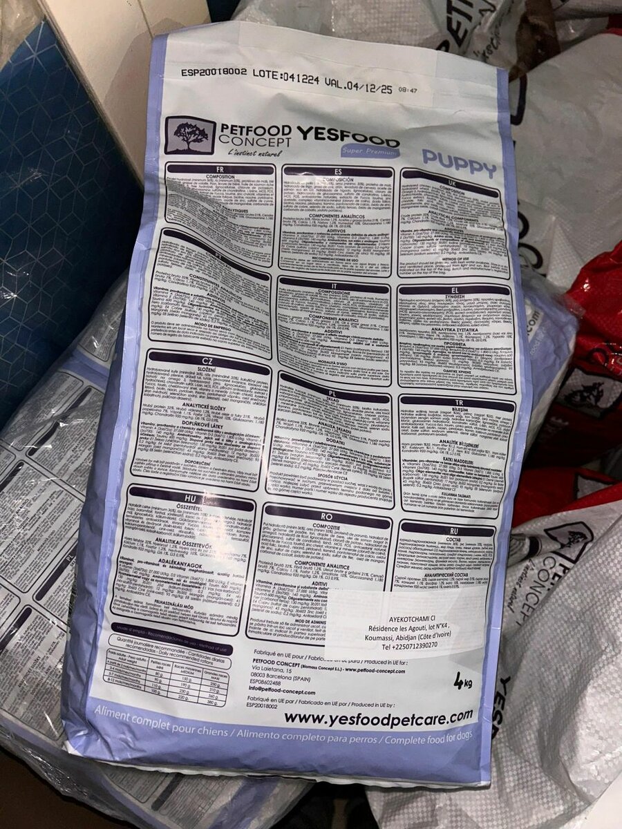 Nourriture pour chiots YesFood