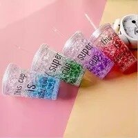 Acrylic Mason Jar Freezing Gel Ice Cup with Straw & Lid - Great for Juice, Soft Drinks & Water (450ml)