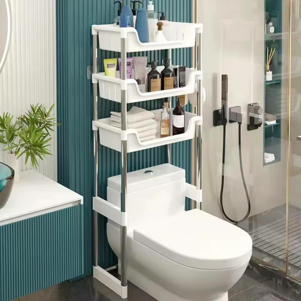 Étagère de rangement au-dessus des toilettes, cadre non perf