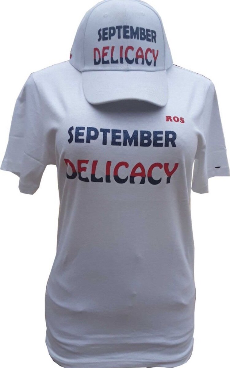 Scripted September Birthday Tee and Cap