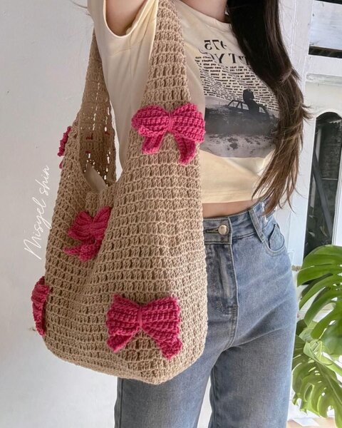 Sac cabas crochet bohème