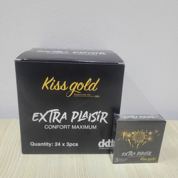 Préservatifs Kiss Gold Extra Plaisir