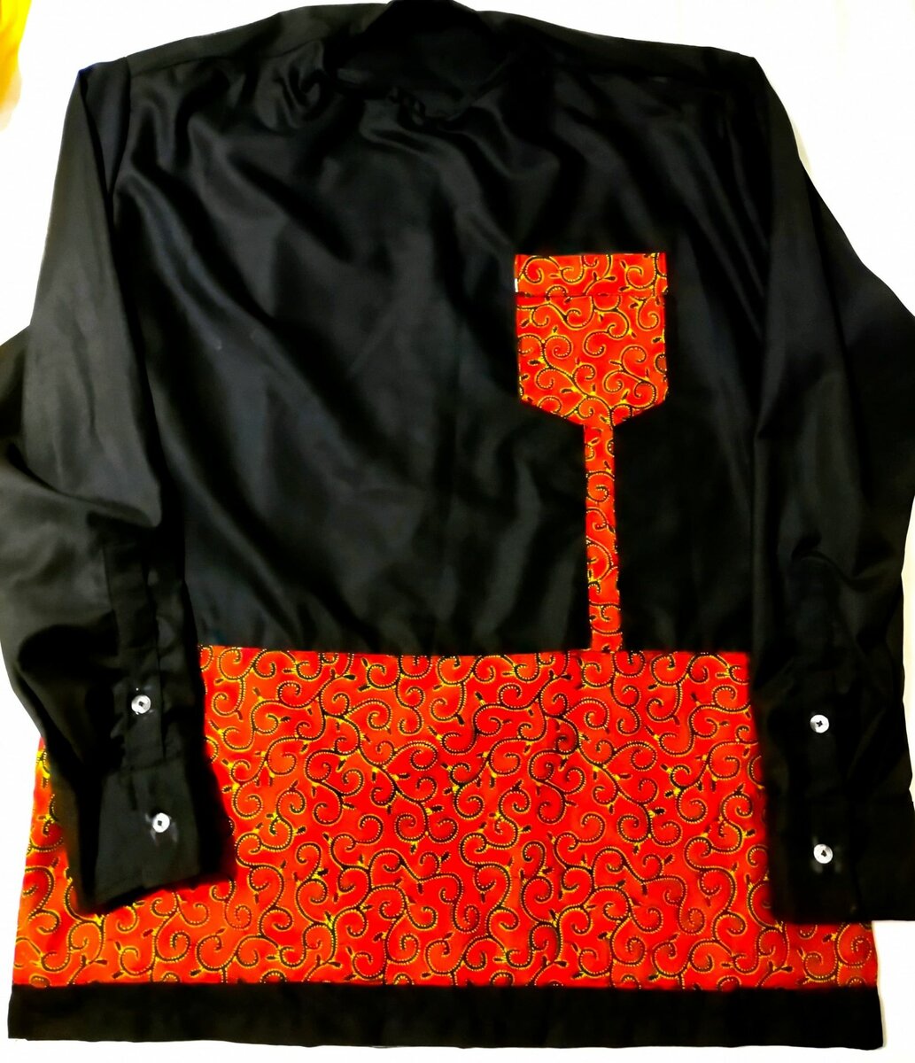 Manche longue prestige en pagne et tissu cotton by k'yM Coll